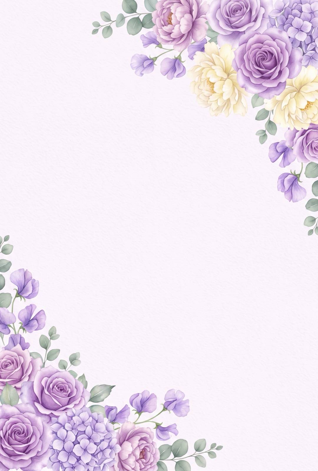 Digital wedding invitation design — Lilac Blossoms